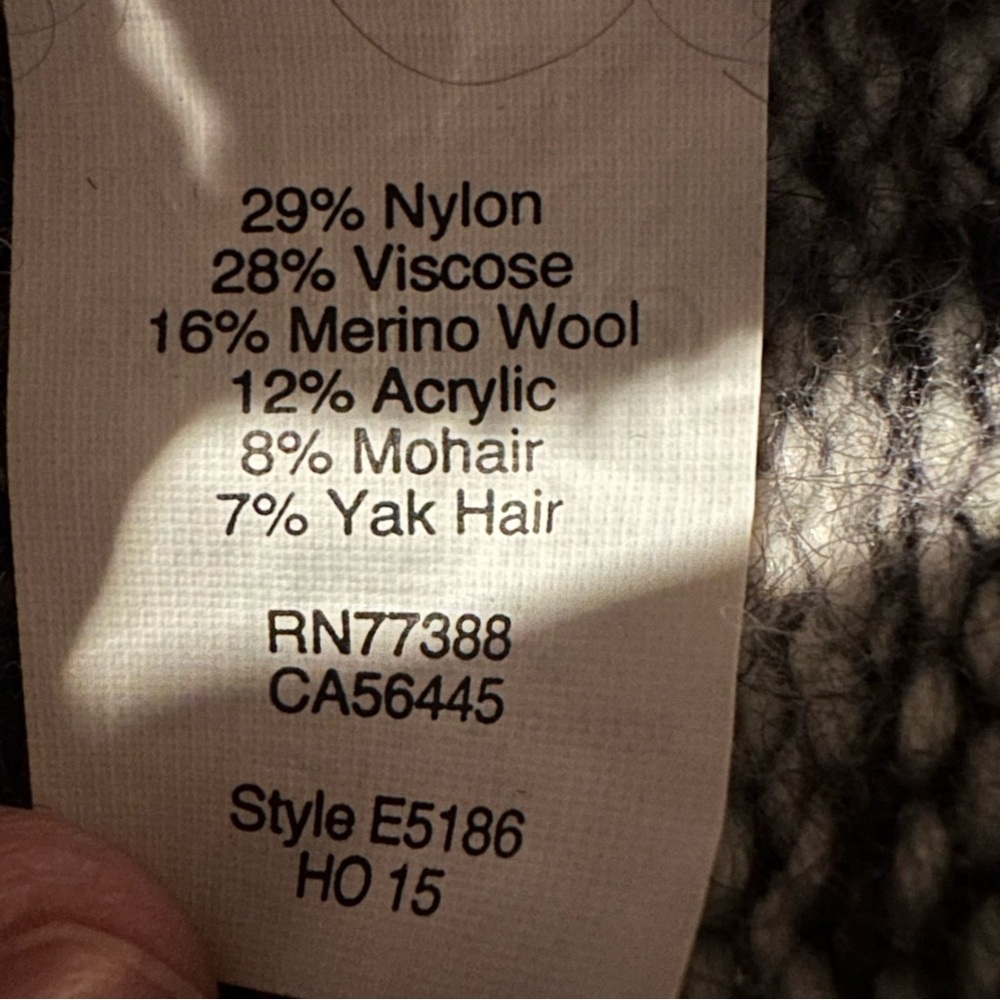 (Sold) Madewell Gray  White Merino Wool Mohair Yak Hair Blend Sweater X Small - Picture 7 of 9